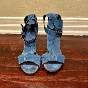 Joie blue suede sandal wedges, size 38